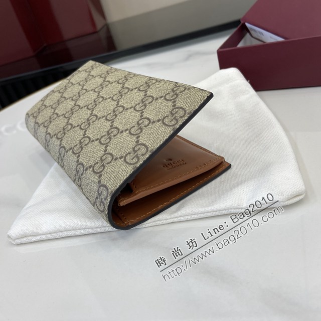 Gucci專櫃古馳最新款Emblem系列經典圖案錢包男士長錢夾 jh2700型號：821213